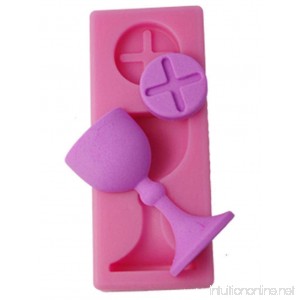 FOUR-C Silicone Cake Mold Goblet Fondant Embossing Mould Color Pink - B00PJHU770